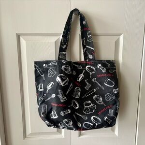 Trader Joe's Black Kitchen Tools Tote Bag